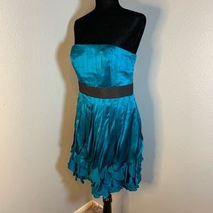 Teal Satin Dress 10